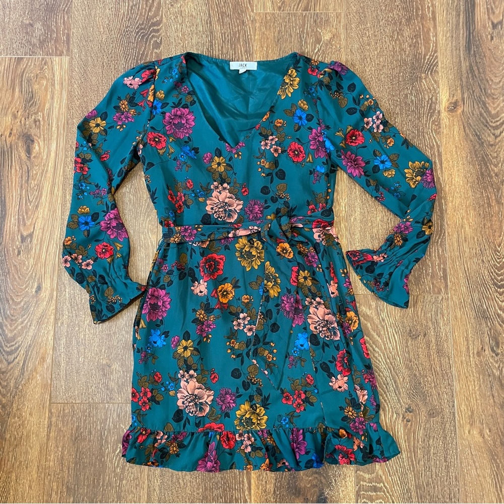 Jack by BB Dakota Floral Flounce Dress size 4